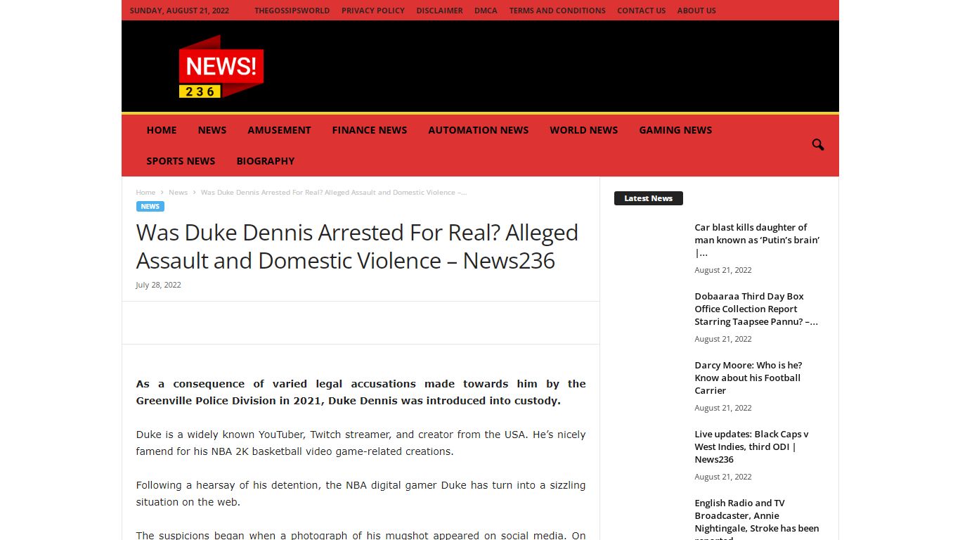 Was Duke Dennis Arrested For Real? Alleged Assault and Domestic ...